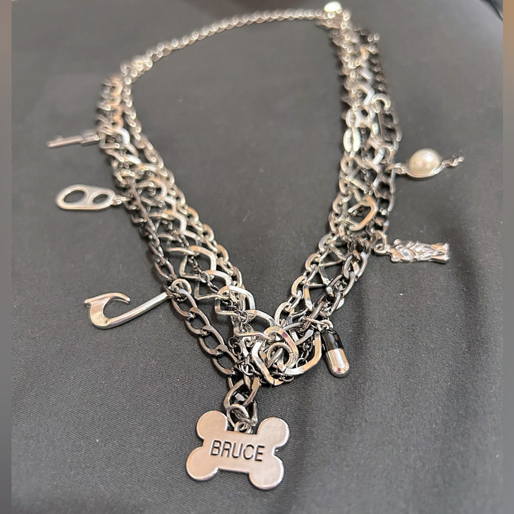 Harley Quinn Bruce Chain Choker Necklace New